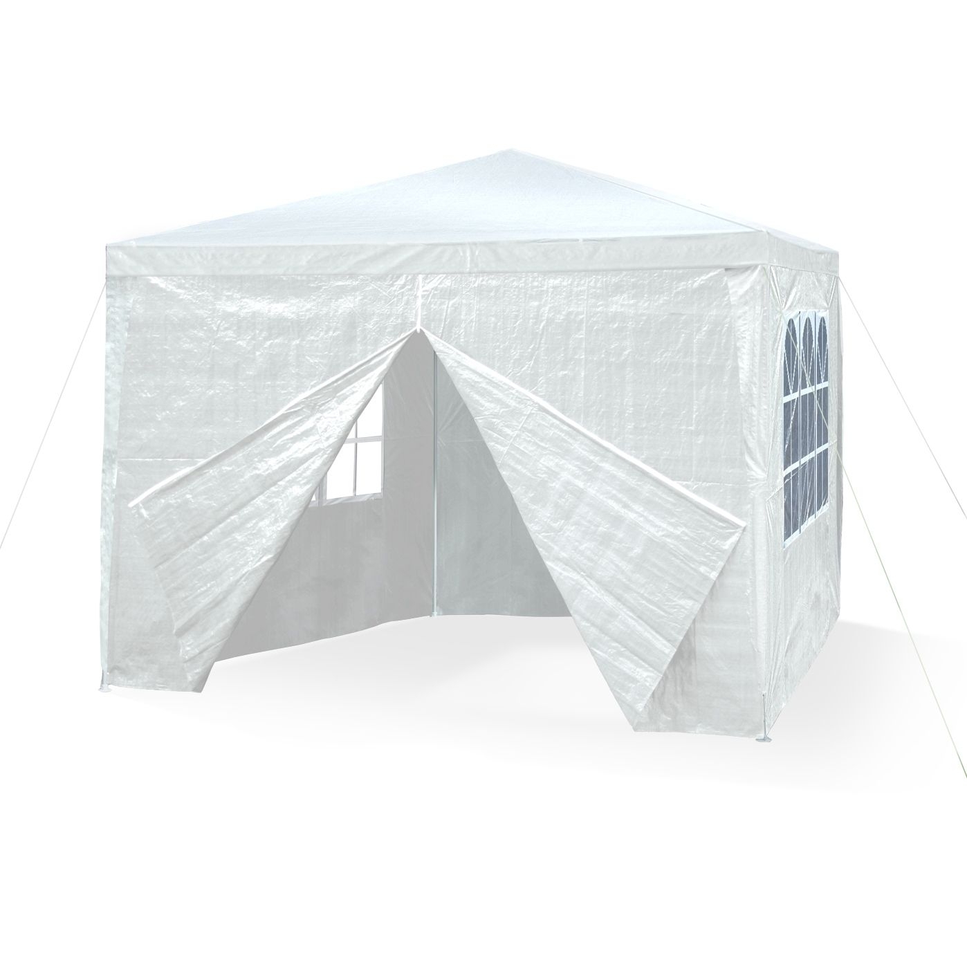 Gartenpavillon 3 x 3 m schneeweiss, Allzweckzelt, Pavillon, Pavillion