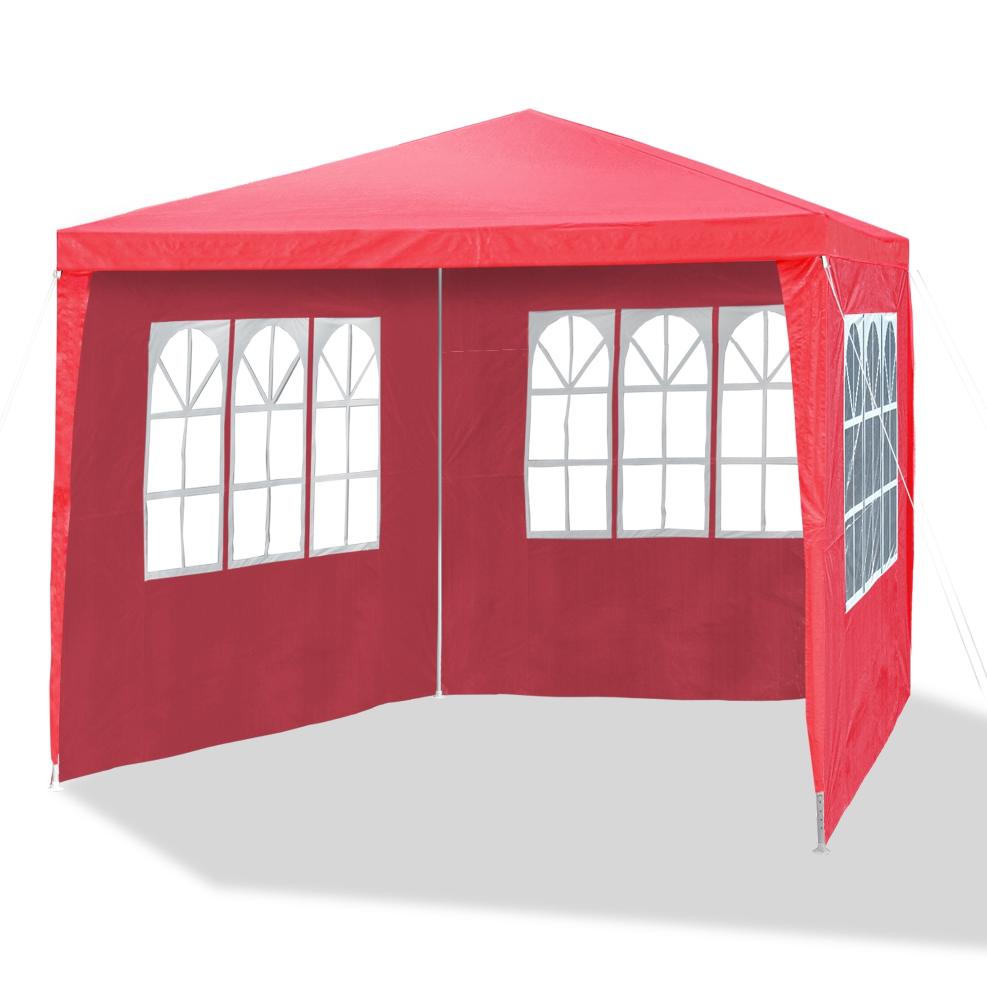 Gartenpavillon 3 x 3 m himbeer rot, Allzweckzelt, Pavillon, Pavillion