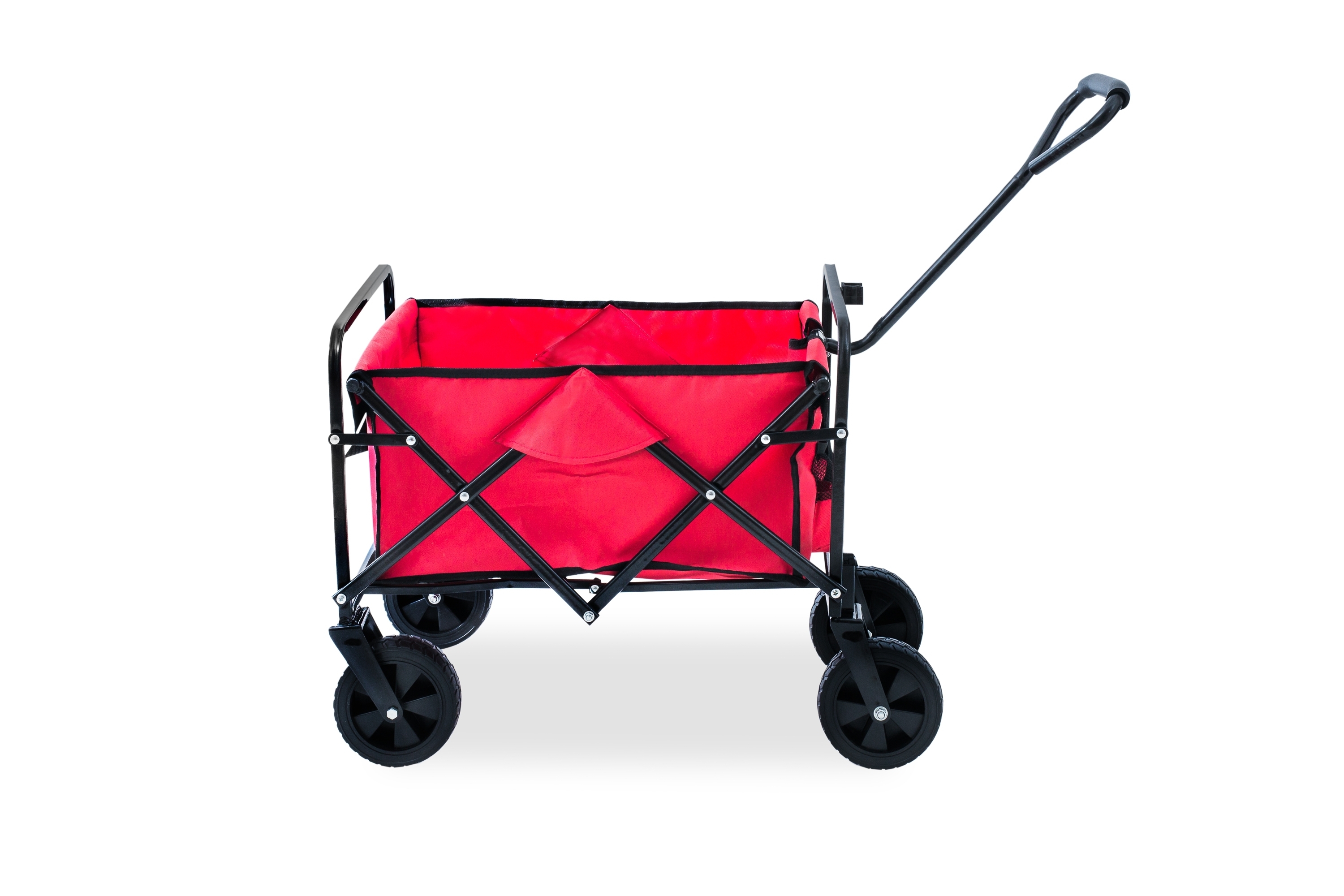 Bollerwagen Offroad Strandwagen Handwagen Faltbar Rot 80 Kg Belastbar